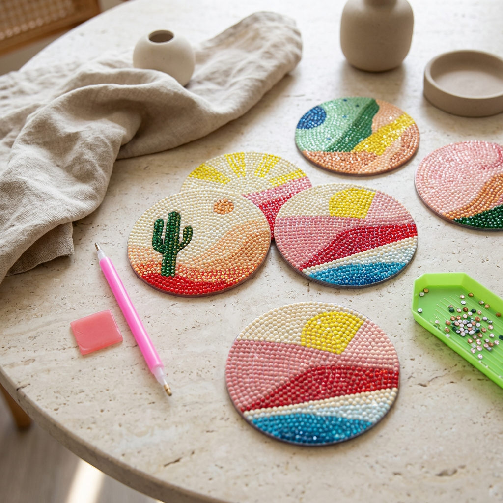 DIY Diamond Painting Kit “Sunset Arizona” | Kraft & Diamond (6pcs)