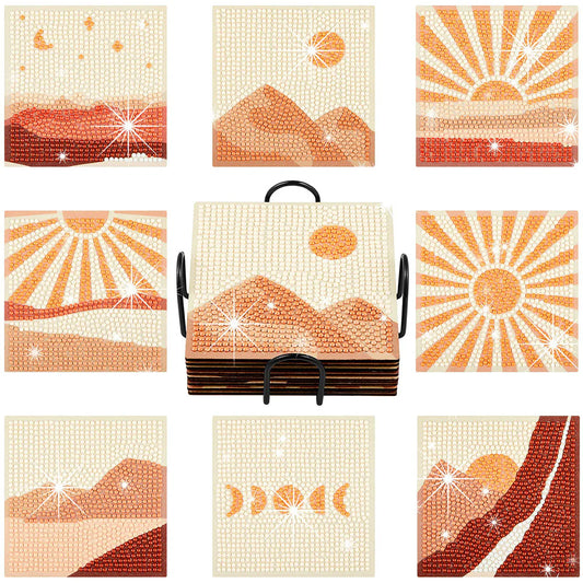 Sunset - DIY Diamond Painting Kit (8pcs)