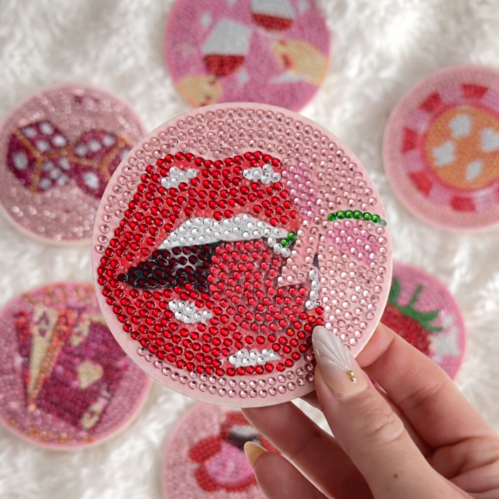 Cherry Kiss - DIY Diamond Painting (8pcs) – Kraft & Diamond