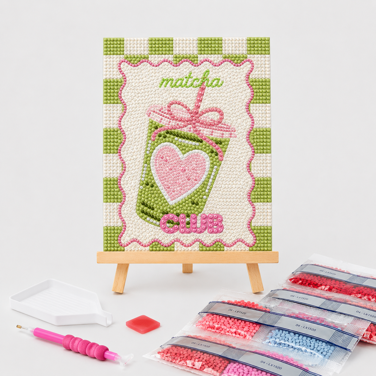 Matcha Lovers Club - DIY diamond painting kit (1pcs) – Kraft & Diamond