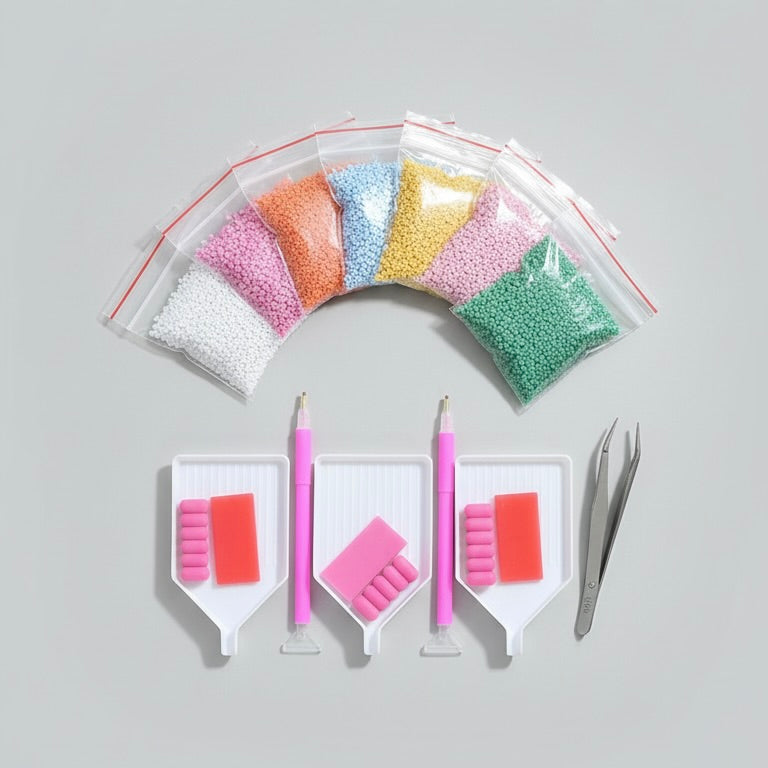 Premium Sip & Sparkle - DIY Diamond Painting Kit (3pcs)