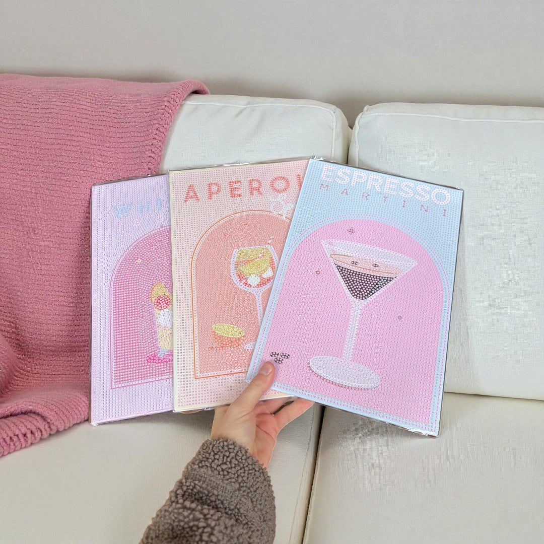 Sip & Sparkle - DIY Diamond Painting Kit (3pcs)