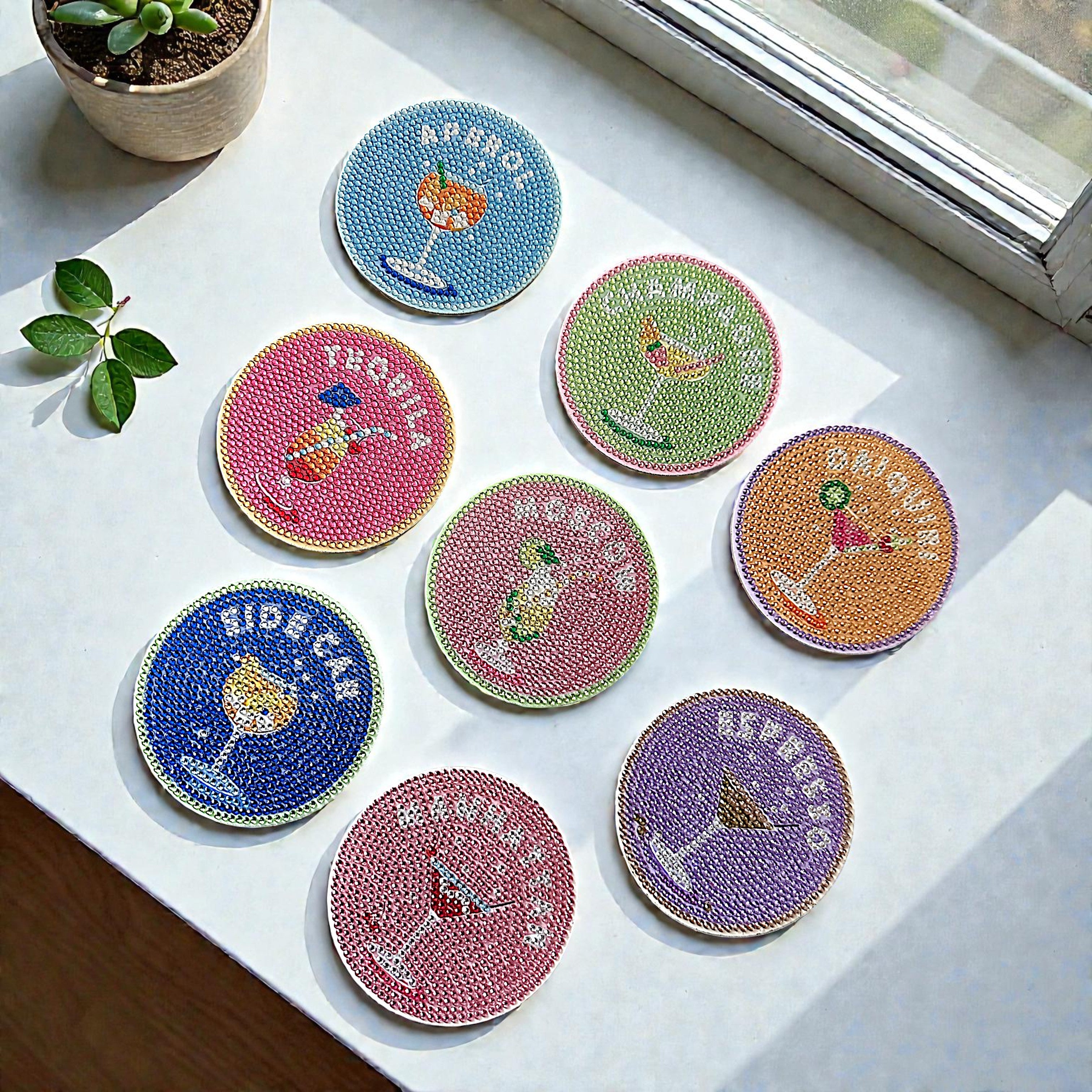 Cocktails - DIY Diamond Painting Kit (8pcs)