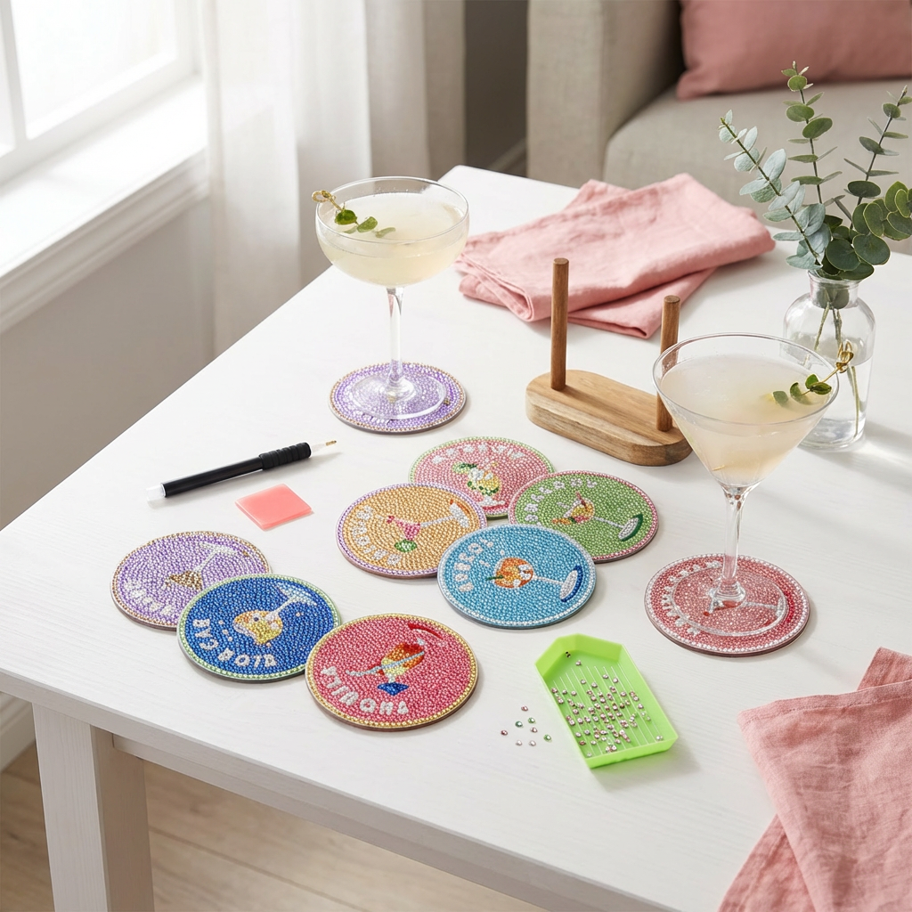 Cocktails - DIY Diamond Painting Kit (8pcs)