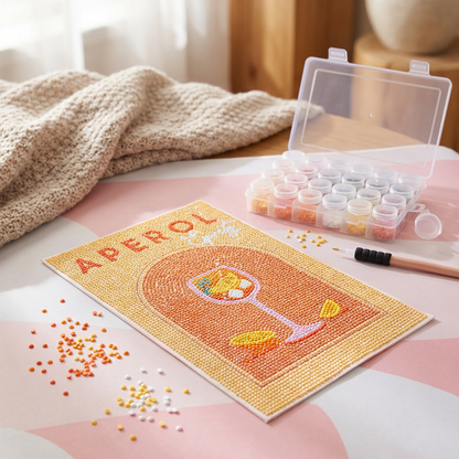 Premium Sip & Sparkle - DIY Diamond Painting Kit (3pcs)