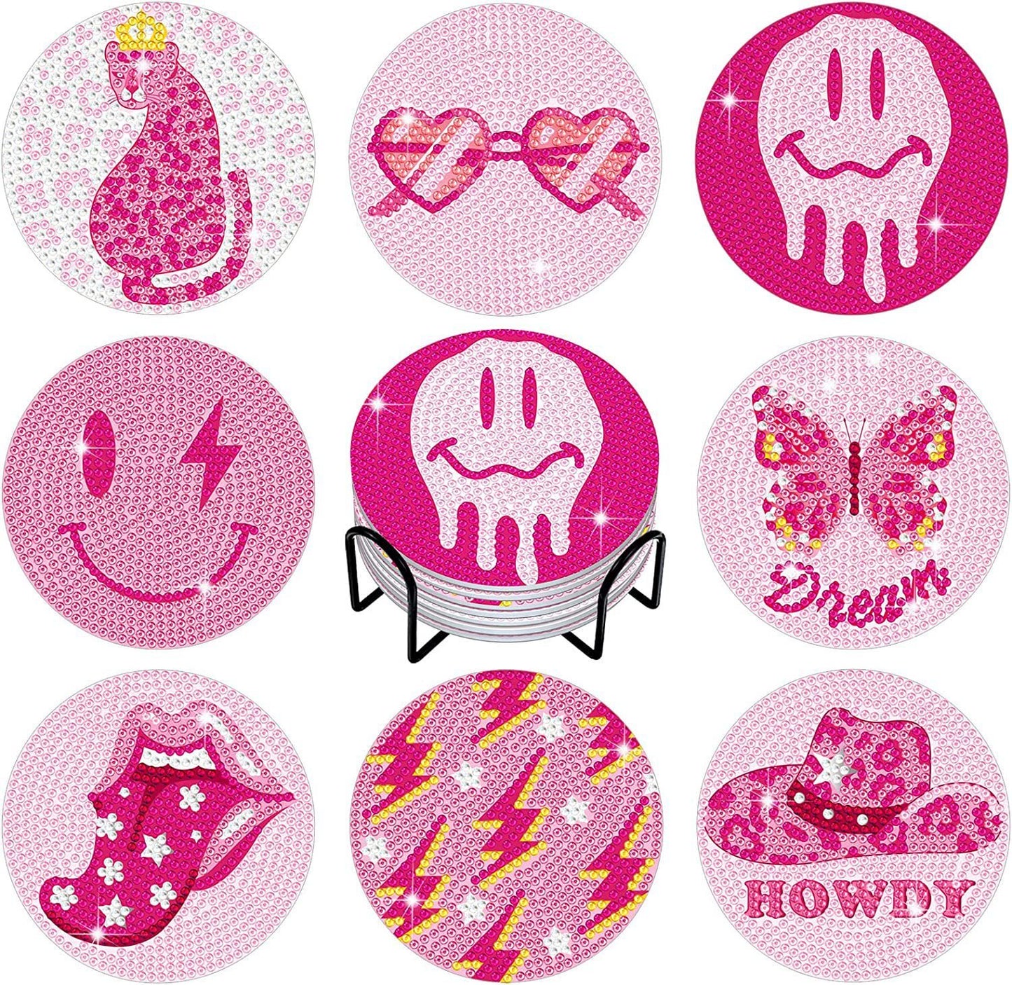 Pink Diva - DIY Diamond Painting Kit (8pcs)