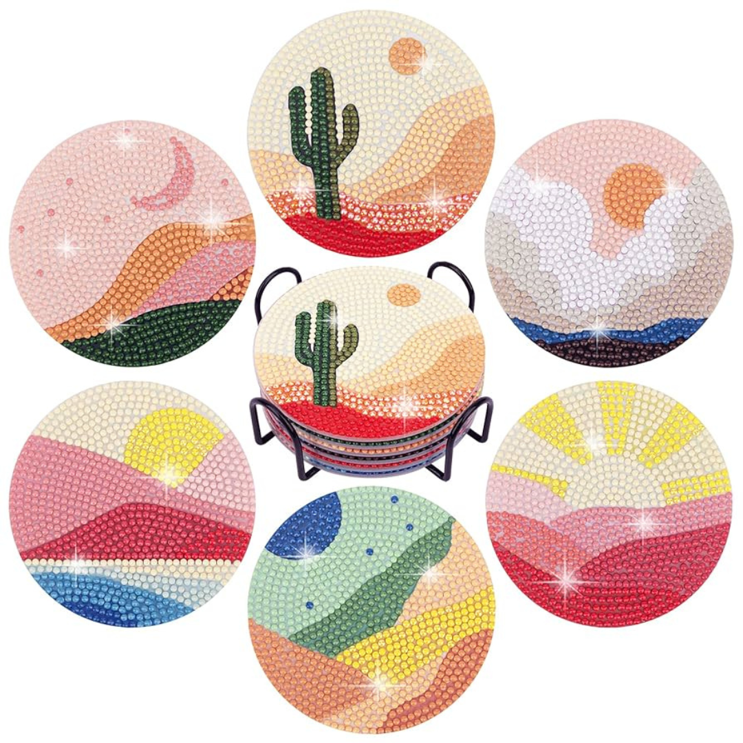 DIY Diamond Painting Kit “Sunset Arizona” | Kraft & Diamond (6pcs)