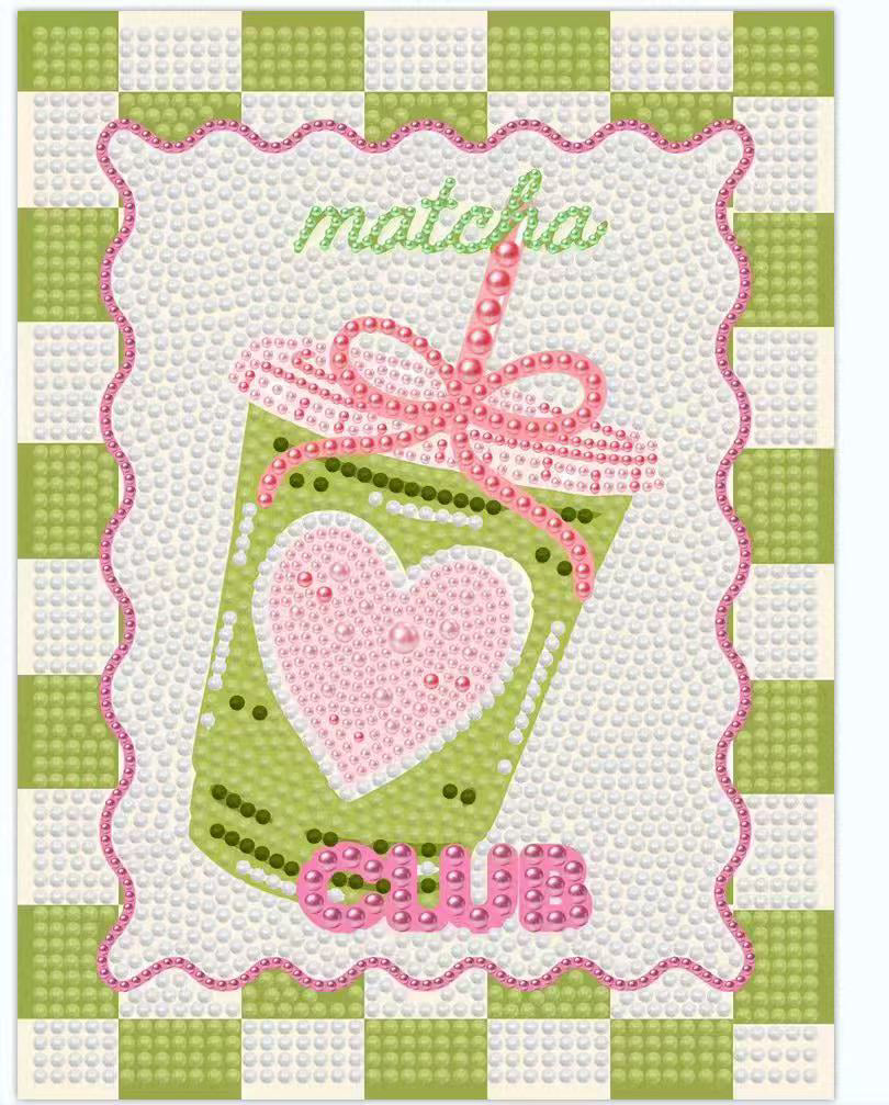 Matcha Lovers Club - DIY diamond painting kit (1pcs)