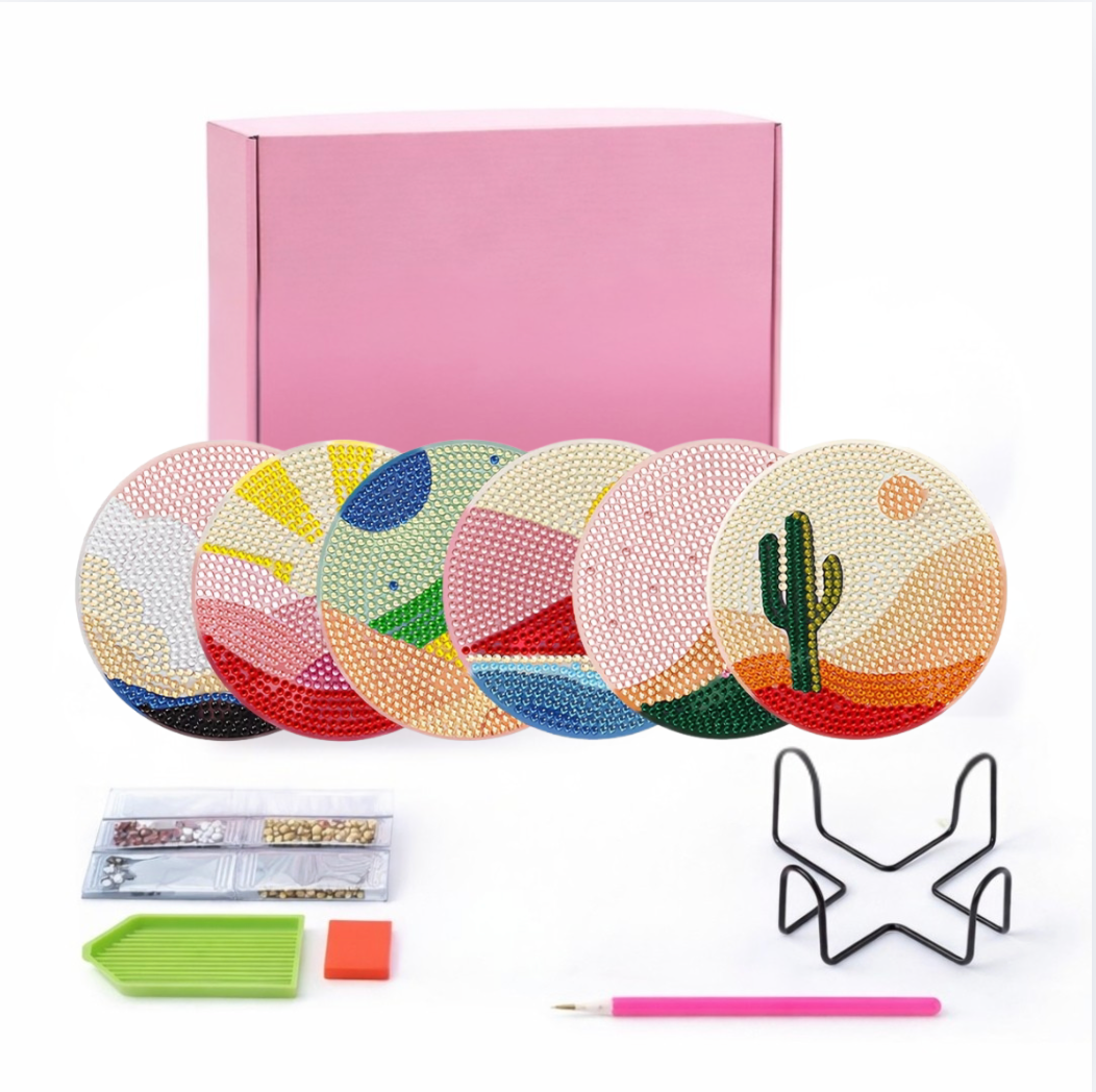 DIY Diamond Painting Kit “Sunset Arizona” | Kraft & Diamond (6pcs)