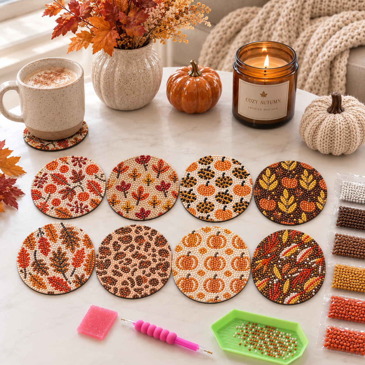 Autumn Escape DIY Diamond Painting Kit (8pcs)