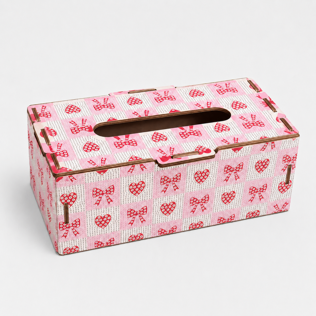 Bow & Heart - Pearls DIY Tissue Box