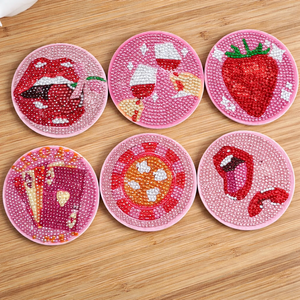 Cherry Kiss - DIY Diamond Painting (8pcs)