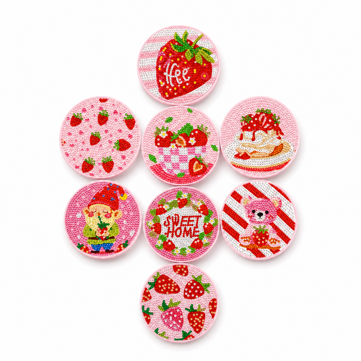 Strawberry Cottage - DIY Diamond Painting Kit (8pcs)