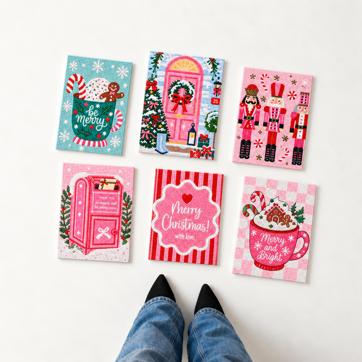 Self Love Club - Premium Mini DIY Diamond Painting Kit (6 stuks)