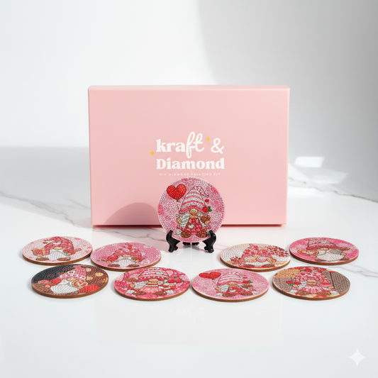 Cute Gnome - DIY Diamond Painting Kit (8pcs) – Christmas & Valentine