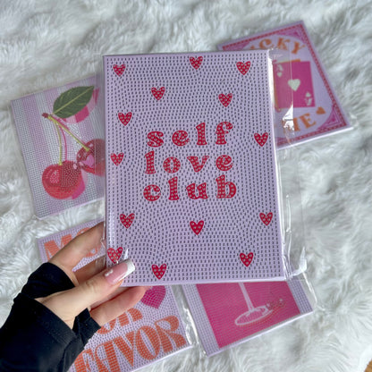 Self Love Club - Premium Mini DIY Diamond Painting Kit (6-Pack)