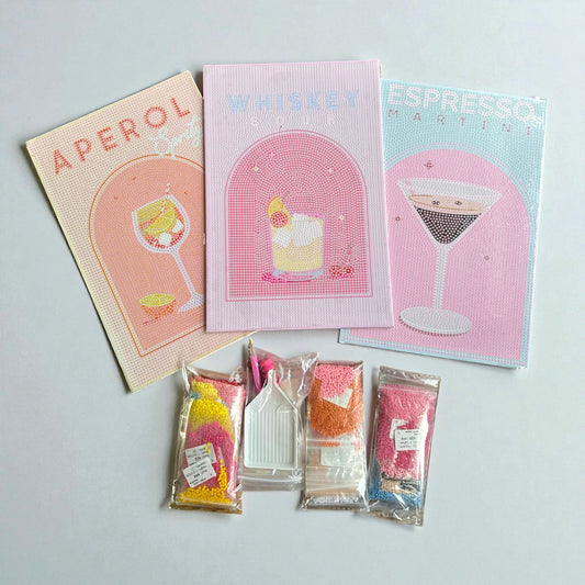 Sip & Sparkle - DIY Diamond Painting Kit (3pcs)