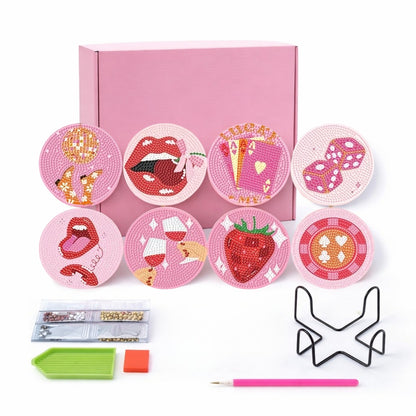 Cherry Kiss - DIY Diamond Painting (8pcs)