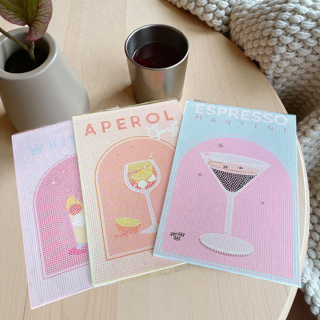 Sip & Sparkle - DIY Diamond Painting Kit (3pcs)