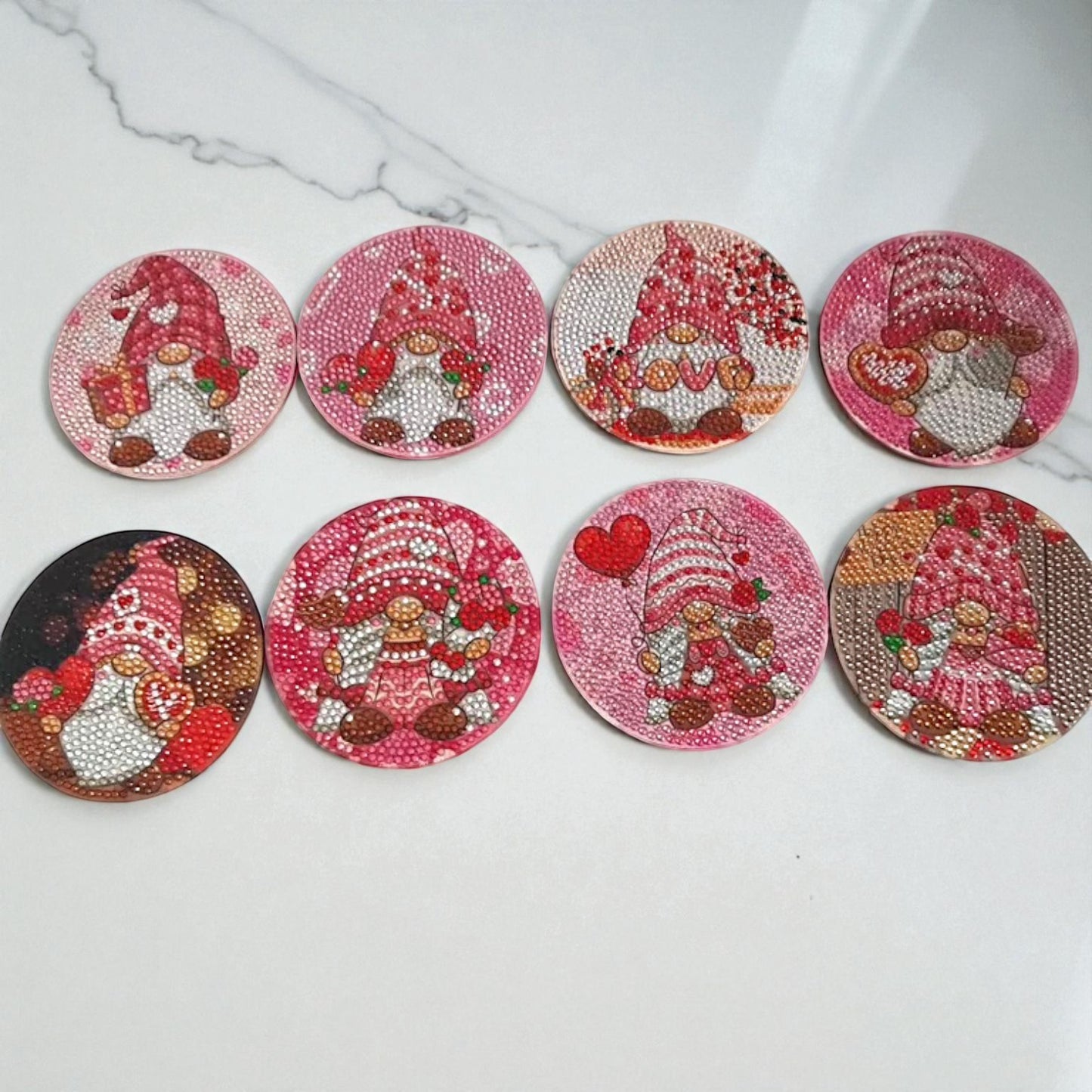 Cute Gnome - DIY Diamond Painting Kit (8pcs) – Christmas & Valentine