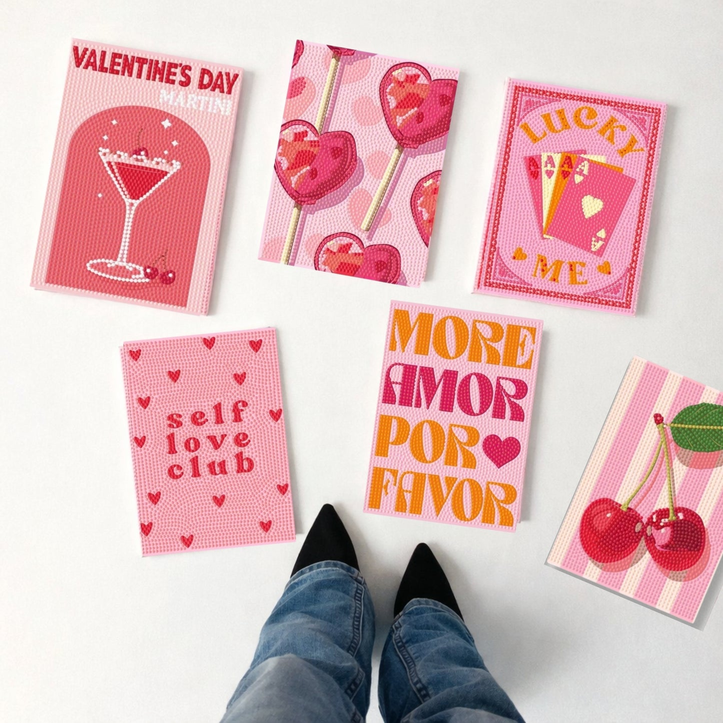 Self Love Club - Premium Mini DIY Diamond Painting Kit (6-Pack)