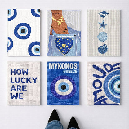 Mykonos - Premium Mini DIY Diamond Painting Kit 6pcs
